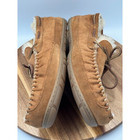LL L.L. BEAN Brown Wicked Good Moccasins Slippers Sheepskin Shearling Men\'s 13M main image 5